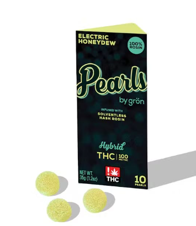 Photograph of product: Electric Honeydew - Solventless au chocolat Rosin Infused - 10pk/100mg (10mg TH-oui each)