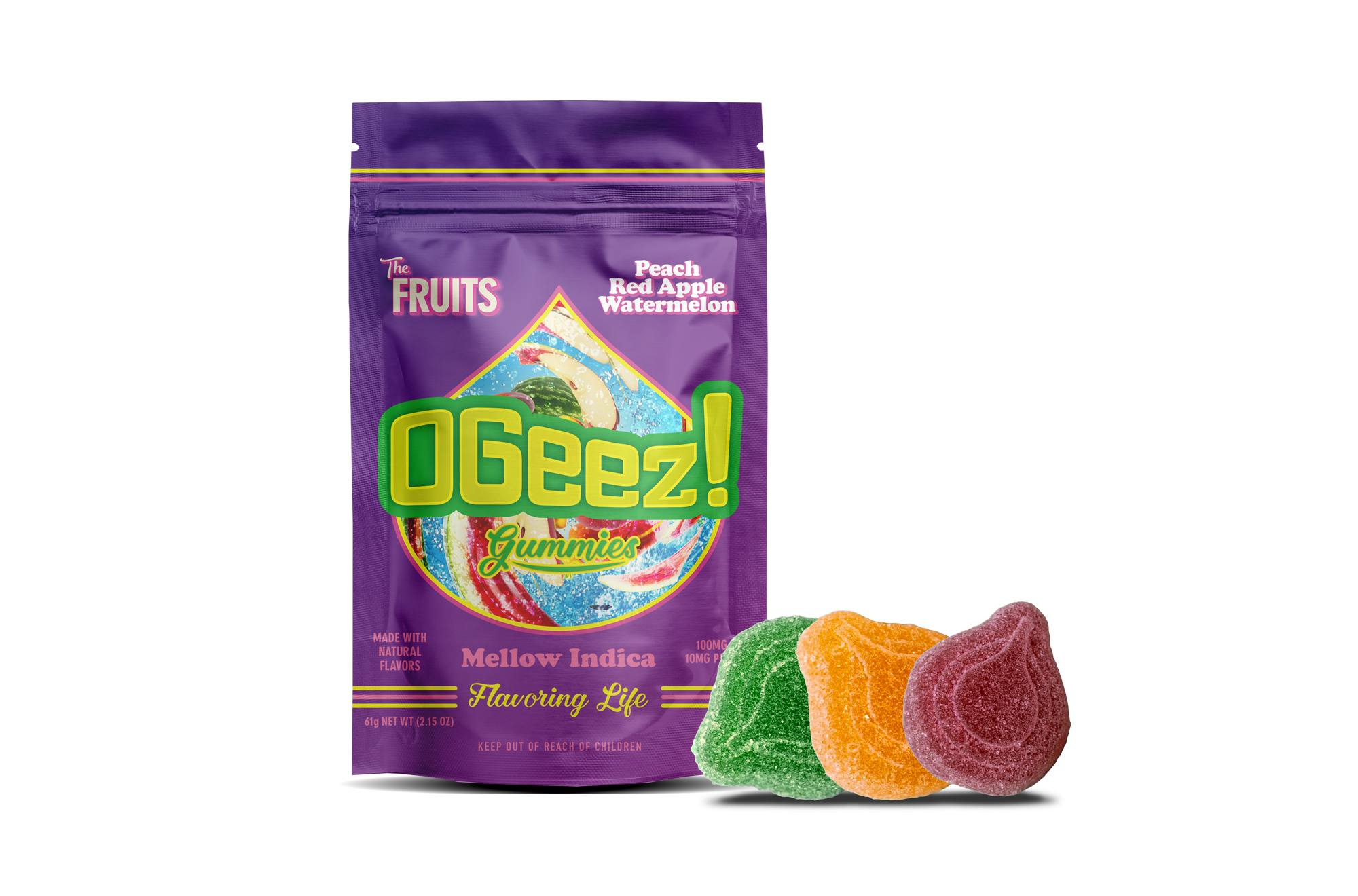 Photograph of product: Mellow Oui'd Fruit Gummies - 10 Pack