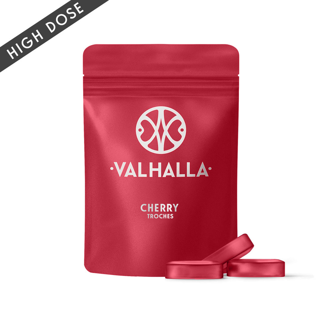 Photograph of product: 10ct/100mg Troches (1:1 Cherry)