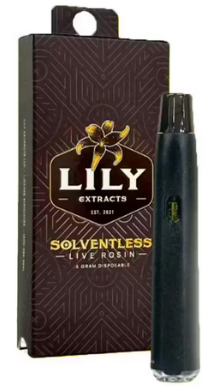 Photograph of product: Lily Extracts - Powdered Donuts Live Rosin Disposable - 0.5g