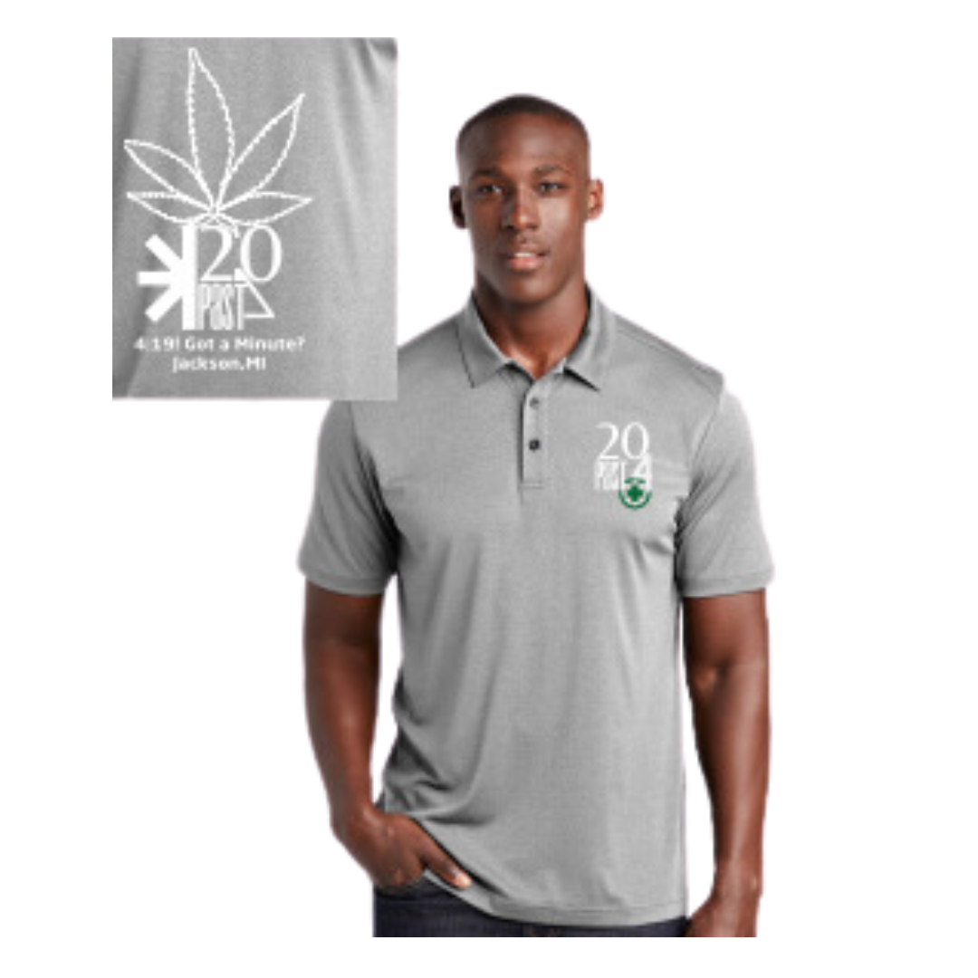 Photograph of product: Grey/White Polo