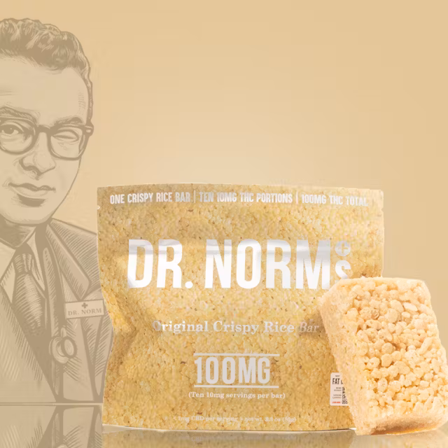 Photograph of product: Dr. Norm's - 100mg Rice Crispy Treat - Original