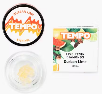 Photograph of product: Tempo | Durban Lime (S) Live Resin Diamonds