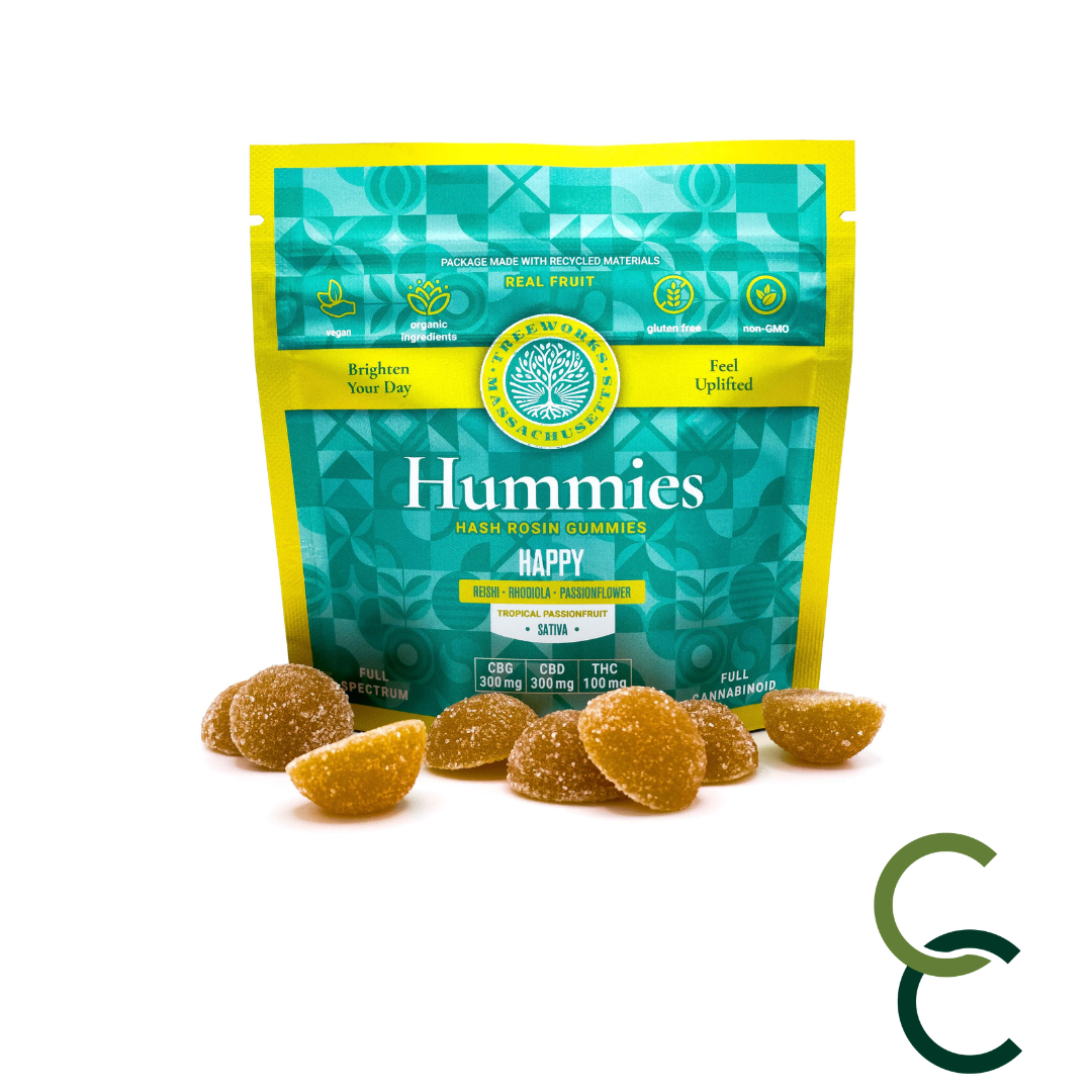Photograph of product: Happy Tropical Passionfruit au chocolat Rosin Gummies - 3:3:1 (CBG:CBD:TH-oui) - Oui'd