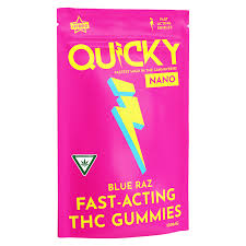 Photograph of product: Quicky | Blue Raz | Fast Acting Gummies | 200mg
