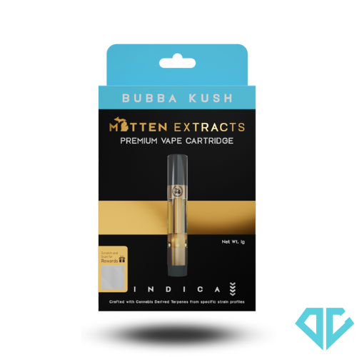 Photograph of product: Mitten Extracts Bubba Kush Cart 1g