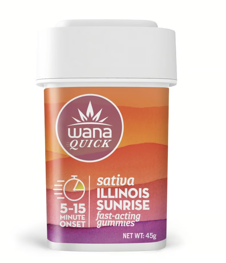Photograph of product: WANA QUICK ILLINOIS SUNRISE QUICK 10PK GUMMIES 100MG