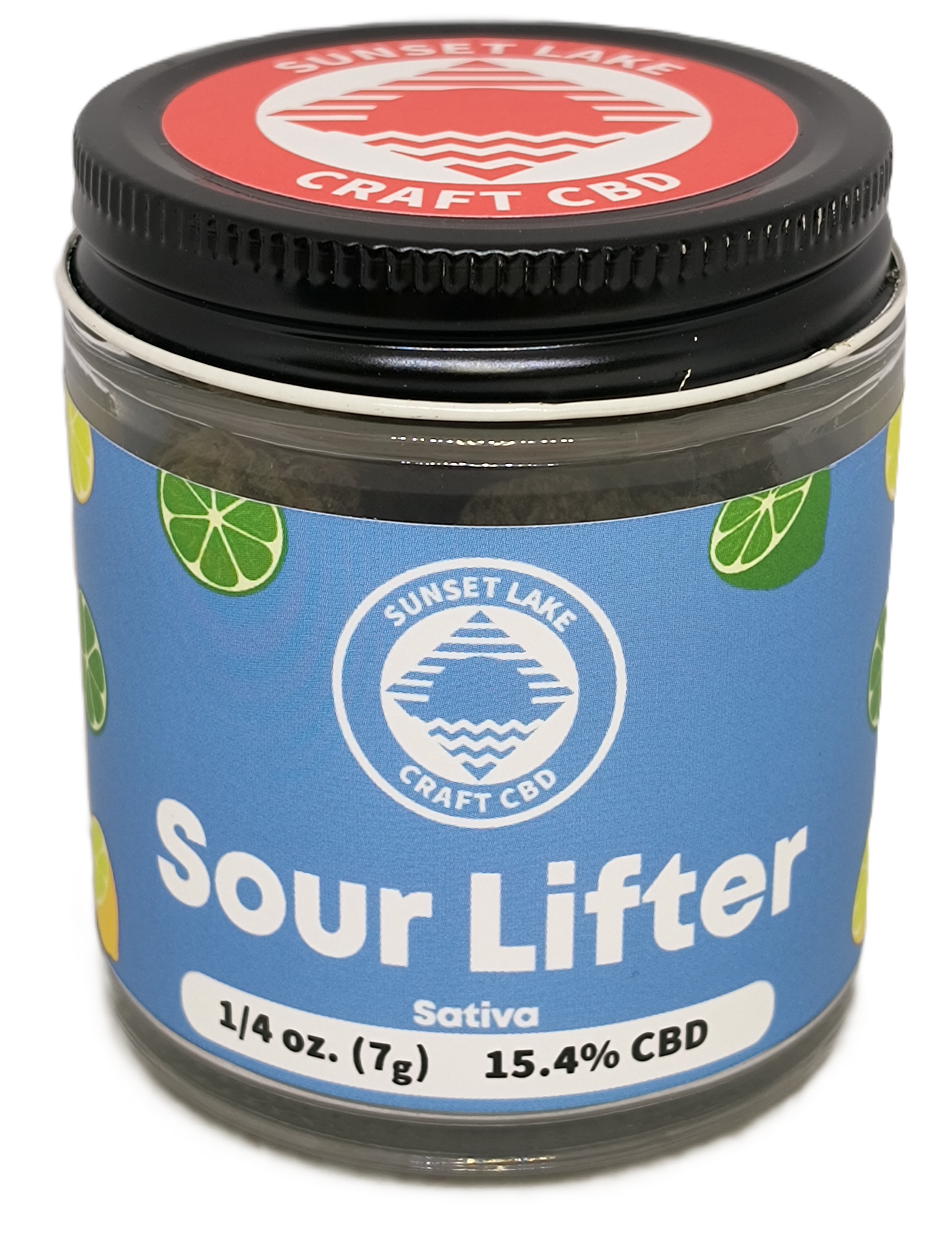 Photograph of product: Sour Lifter CBD Flower Jar | Sunset Lake CBD