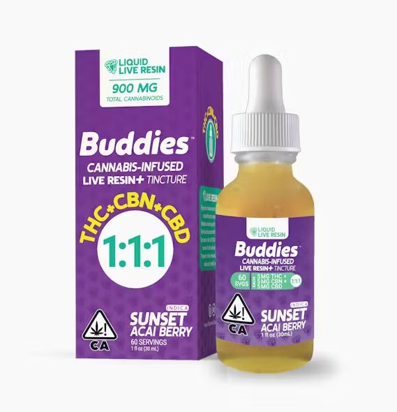 Photograph of product: CBN SUNSET TINCTURE 30ML - BUDDIES