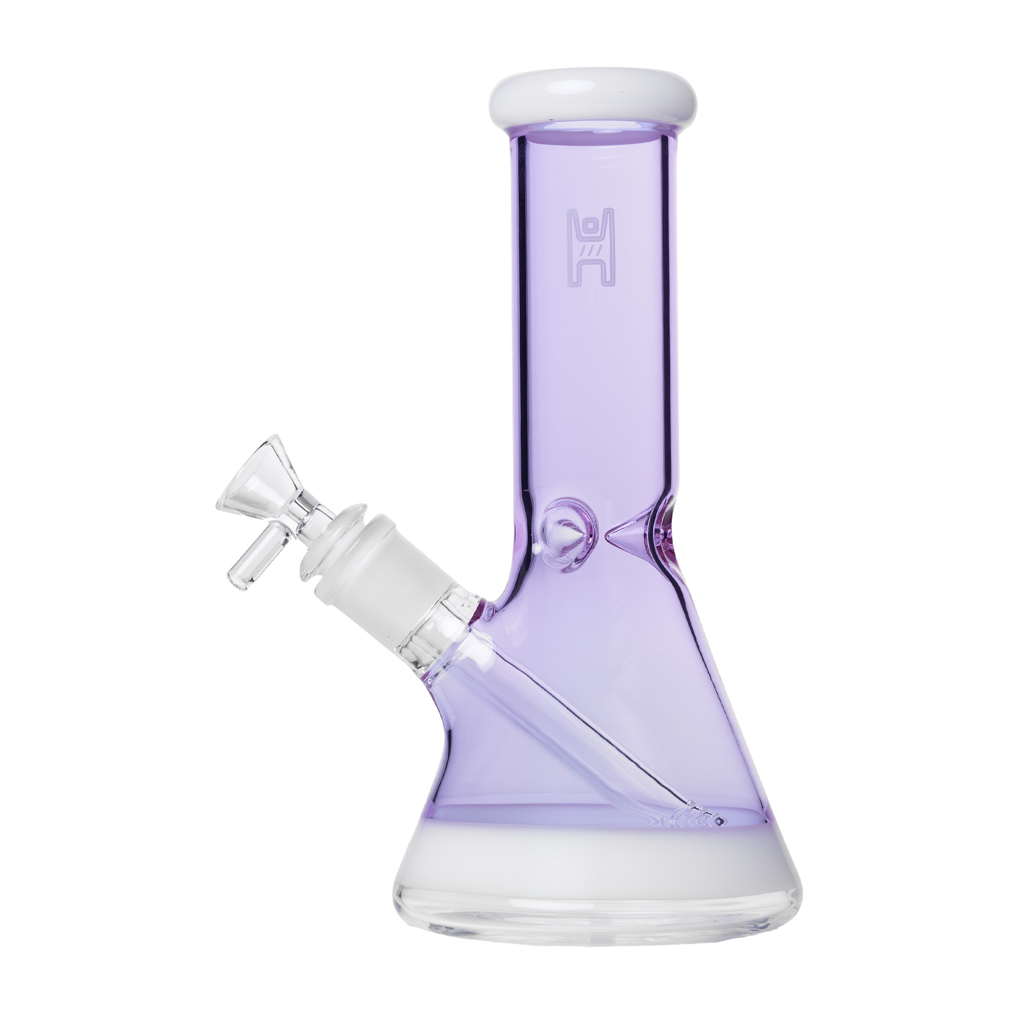 Photograph of product: HG 9" Beaker Glass Bong Lavender $49