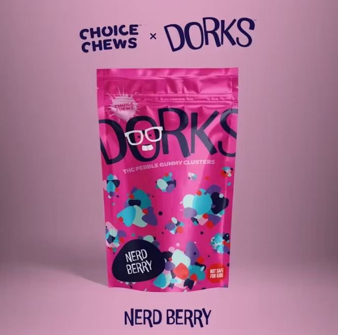 Photograph of product: DORKS - Nerd Berry Pebble Coated Gummies (10mg per piece/100mg)