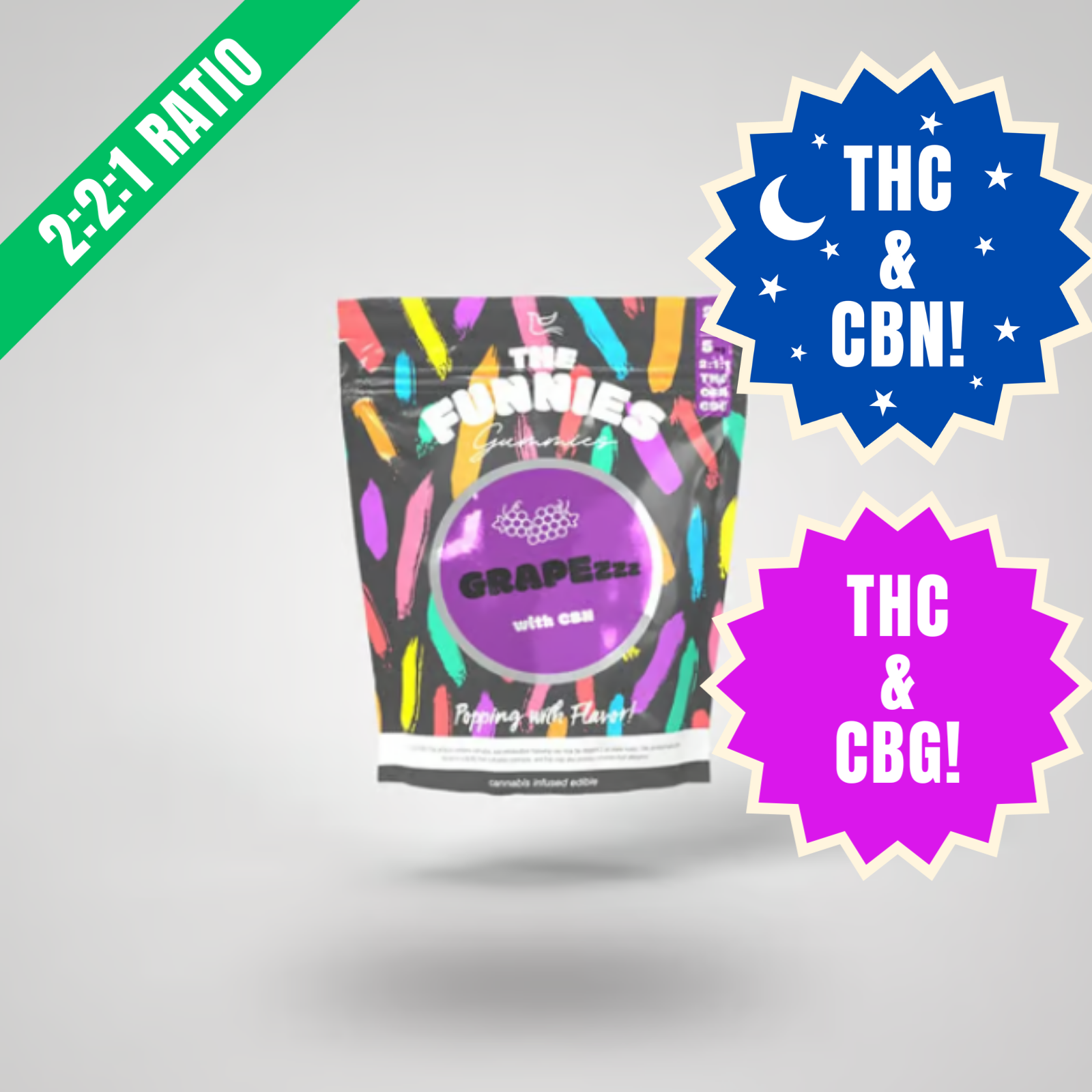 Photograph of product: GRAPEZZZ GUMMIES | 20PK | 100MG