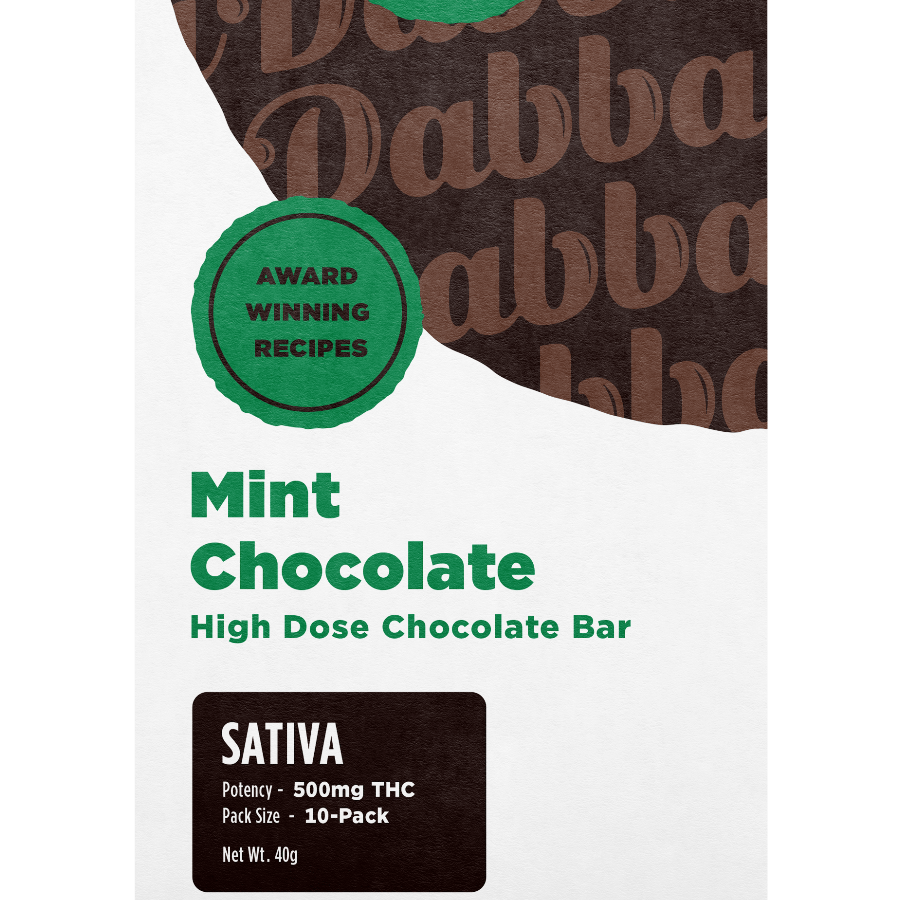 Photograph of product: DABBA - 500mg MINT CHOCOLATE - 10pk