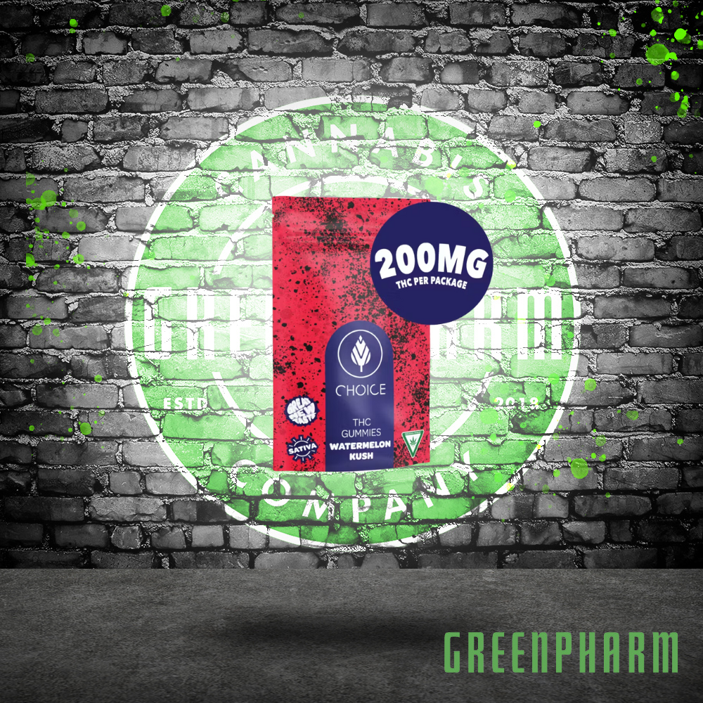 Photograph of product: Choice | 200MG Gummies | Watermelon Kush