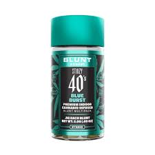 Photograph of product: 40's Blue Burst Infused Mini Blunts 5pk 2.5g