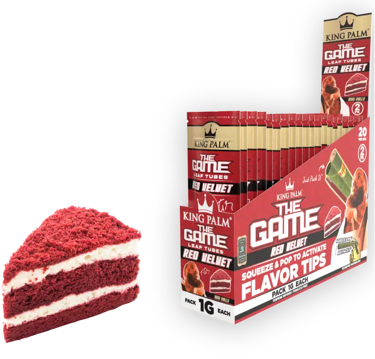 Photograph of product: King Palm x The Game Red Velvet Mini Cones