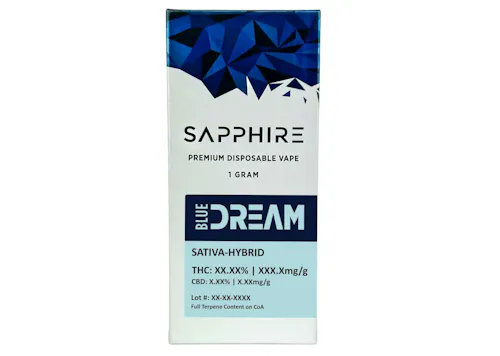 Photograph of product: Sapphire | Blue Dream | AIO Disposable | 1g