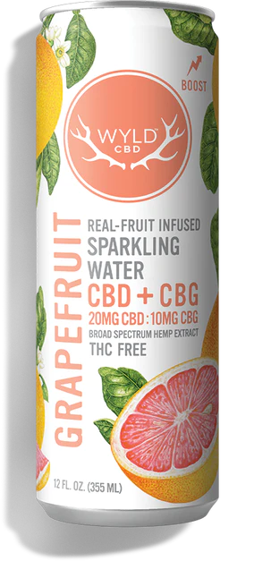 Photograph of product: CBD+CBG Grapefruit Sparkling Water | 25mg