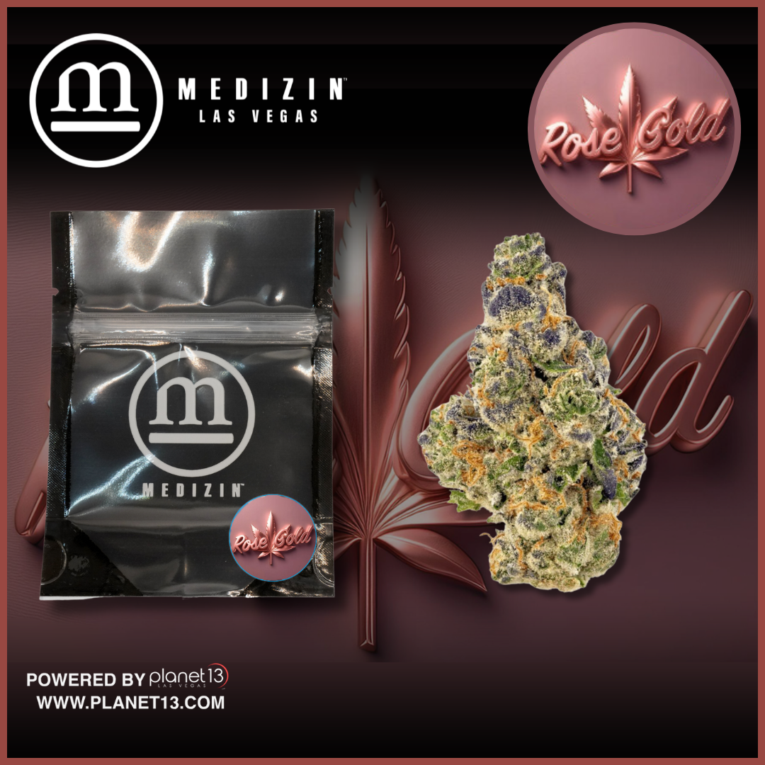 Photograph of product: Medizin Rose Gold (H) Flower 3.5g