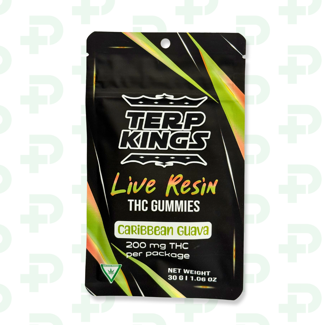 Photograph of product: Terp Kings 200mg Live Resin Gummies - Caribbean Guava