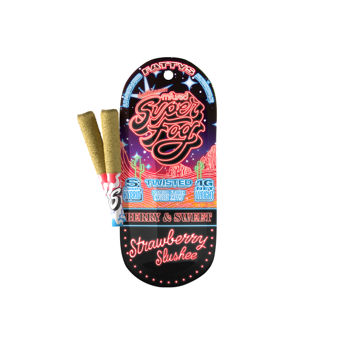 Photograph of product: Super Fog Twisted Infused Fattys .5g 2pk Strawberry Slushee