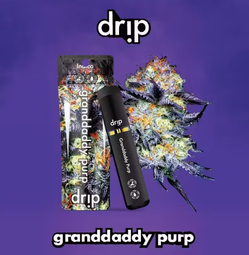 Photograph of product: Drip - Granddaddy Purp (I) - 1g Disposable