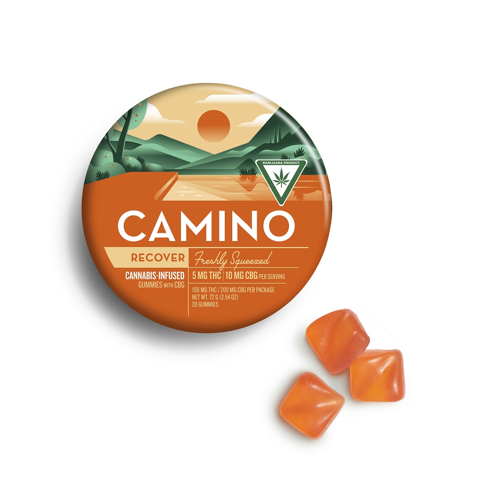 Photograph of Product: Camino | Freshly Squeezed Gummies | 1:2 THC:CBG | 100mg