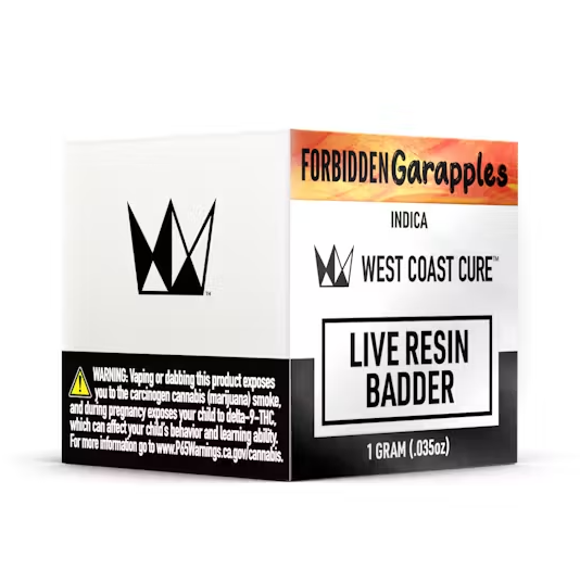 Photograph of product: WCC Forbidden Garapples Live Resin Badder (I) 1g
