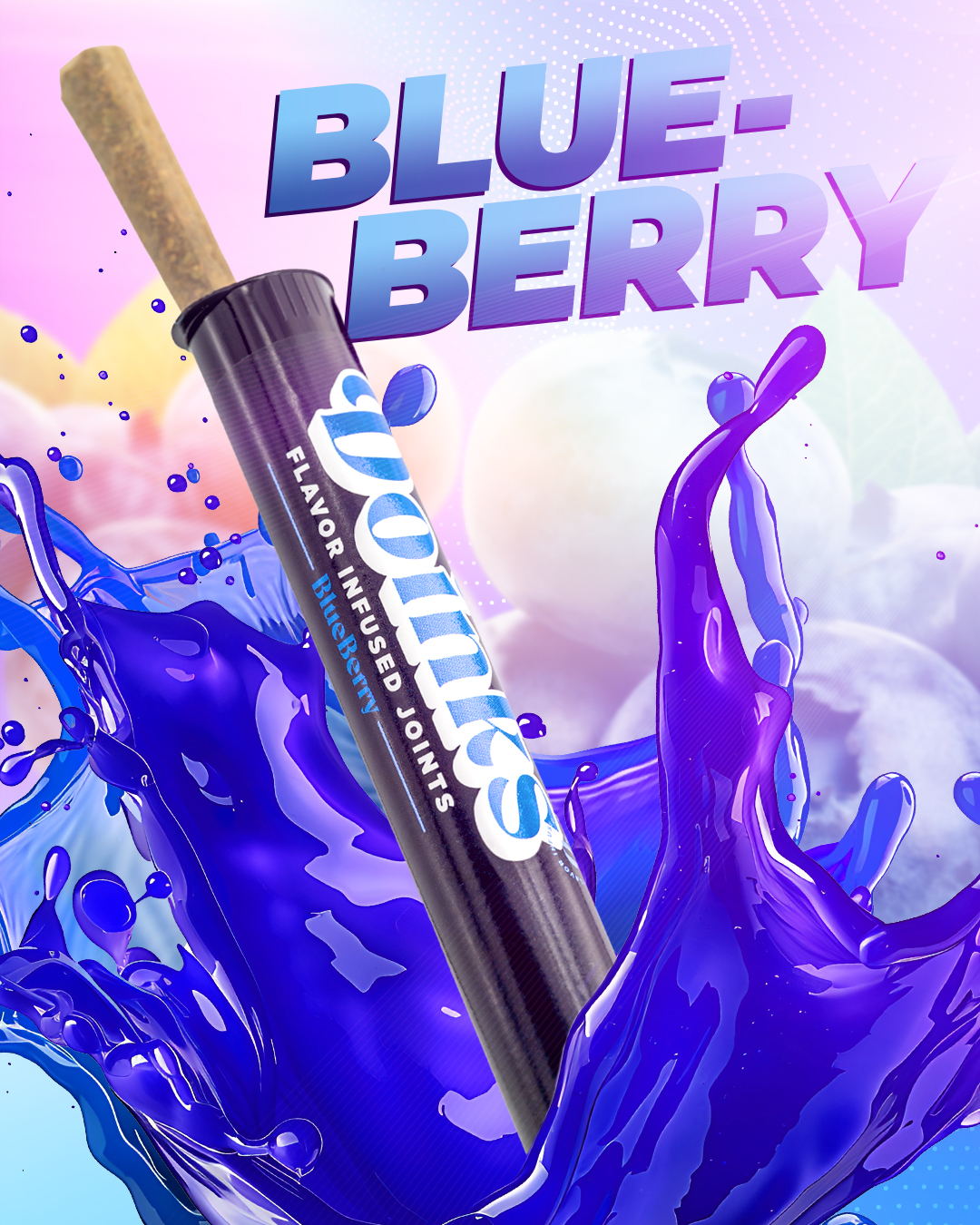 Photograph of product: Doinks | Blueberry (I-H) Infused Pre Roll | 1g