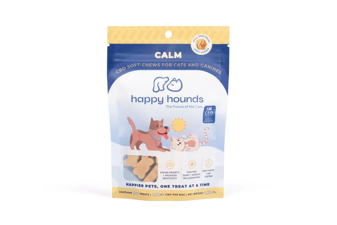Photograph of product: Happy Hounds - Peanut Butter - 5mg CBD Soft Dog Treats 30pk