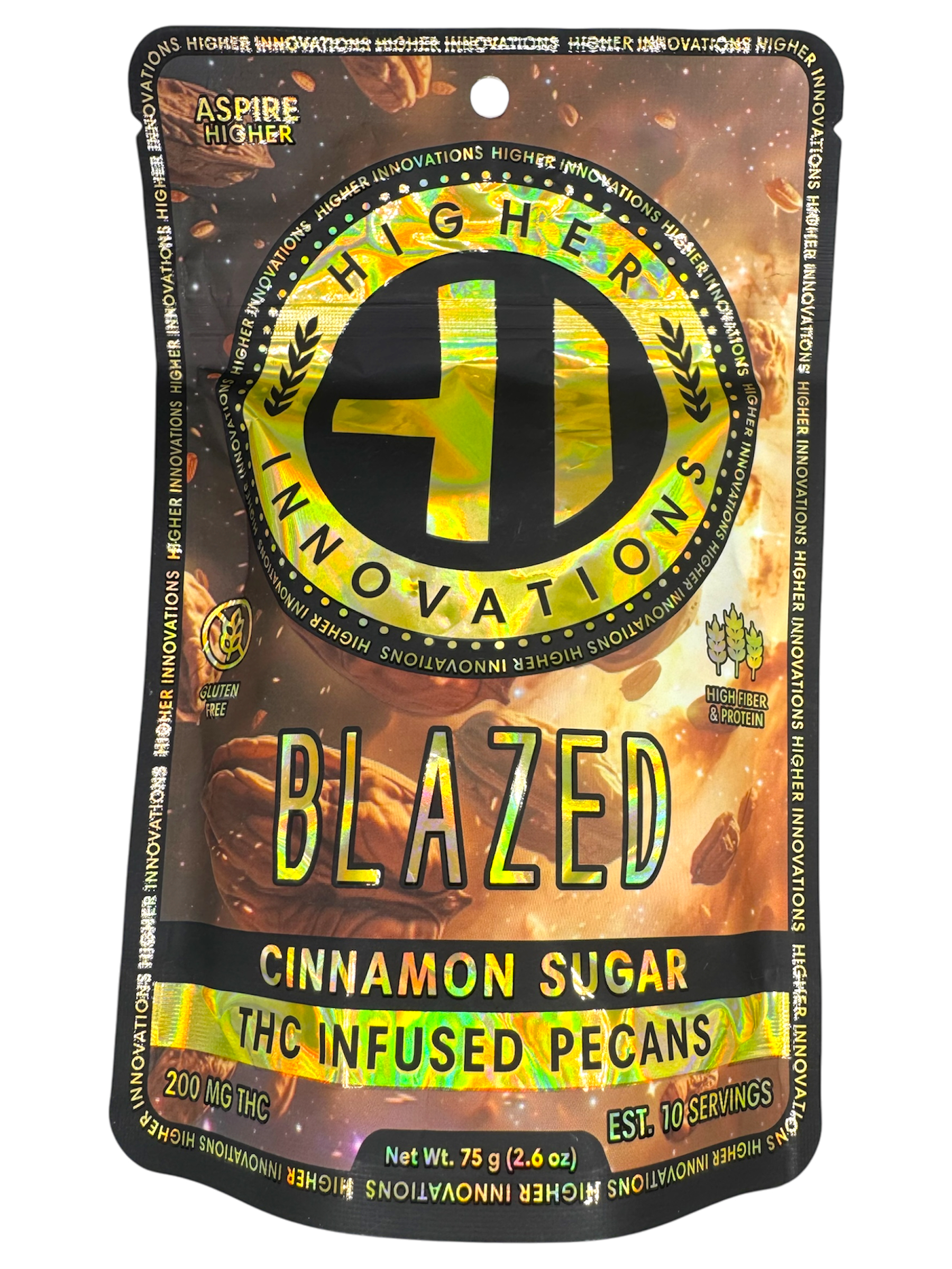 Photograph of product: 200mg Blazed Cinnamon Sugar Pecans
