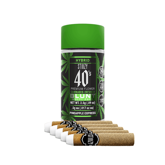 Photograph of product: 2.5G Mini Blunts Infused 40's Pineapple Express (5PK) - Pineapple Express