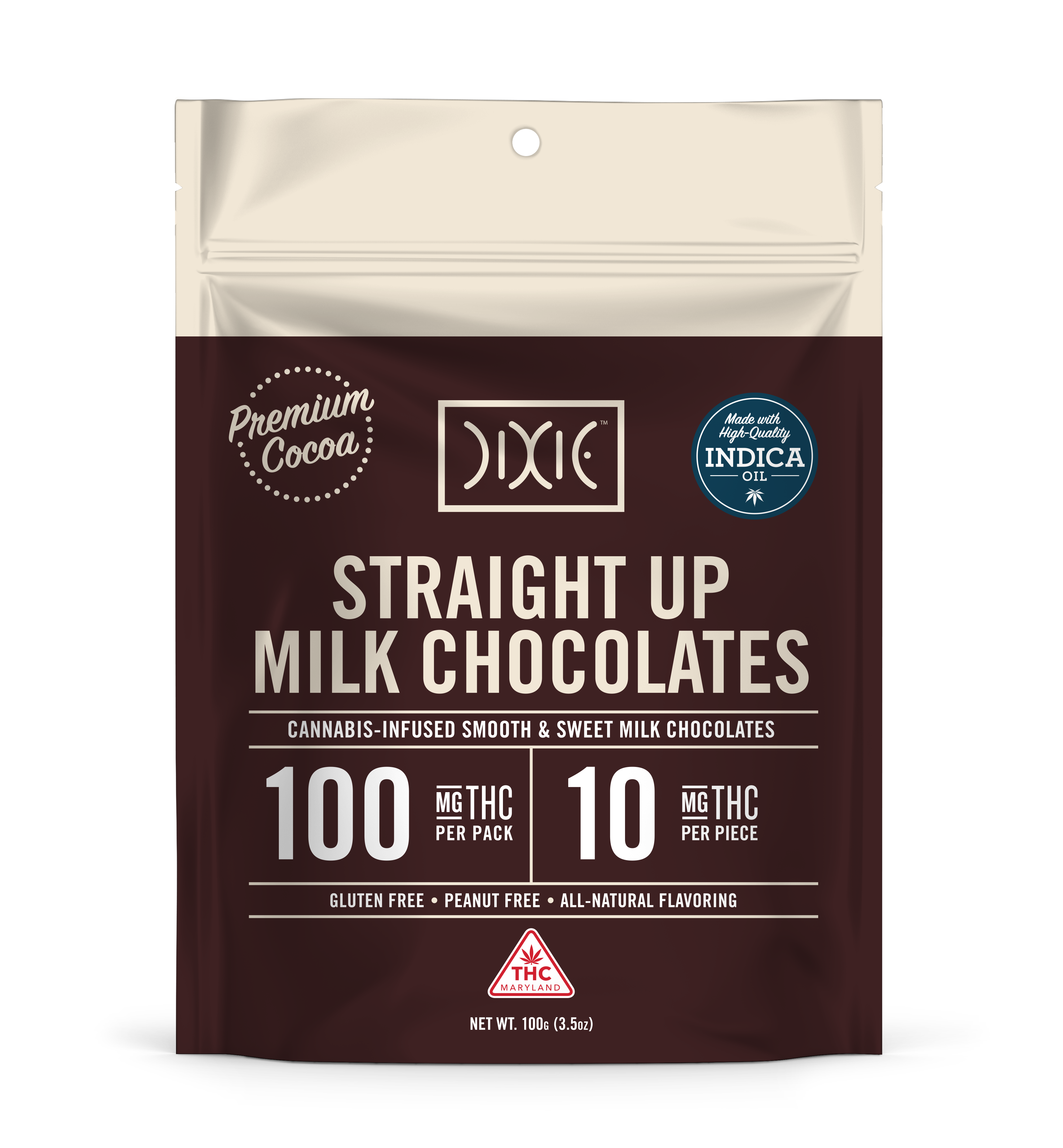 Photograph of product: Dixie Chocolate - Milk Chocolate Oui'd 100mg