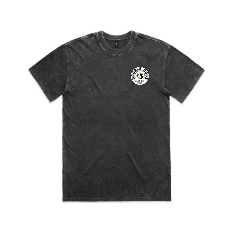 Photograph of product: Double Dogs T-Shirt Black Acid Wash