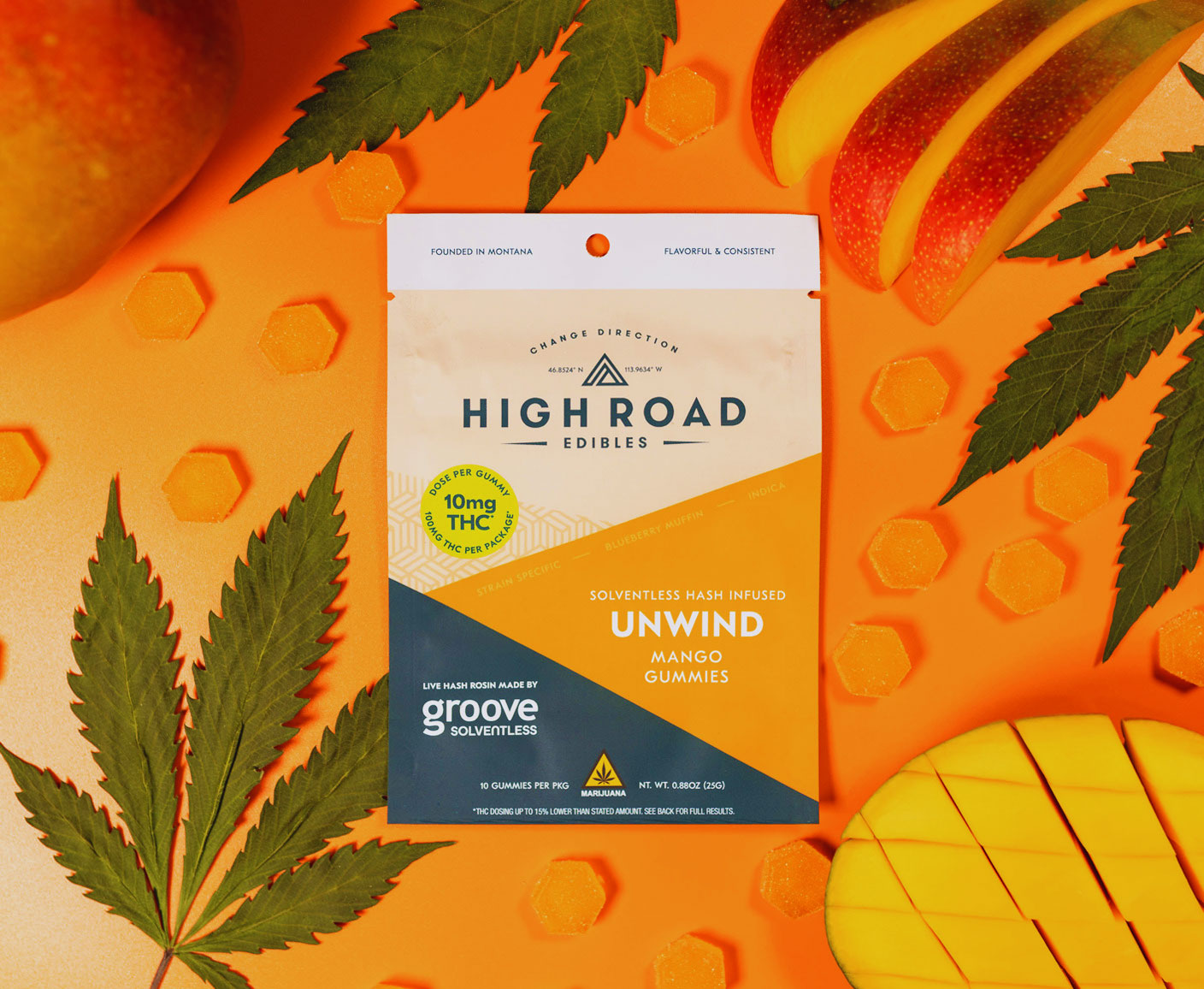 Photograph of product: Gummies | Mango | Live Rosin | 100mg