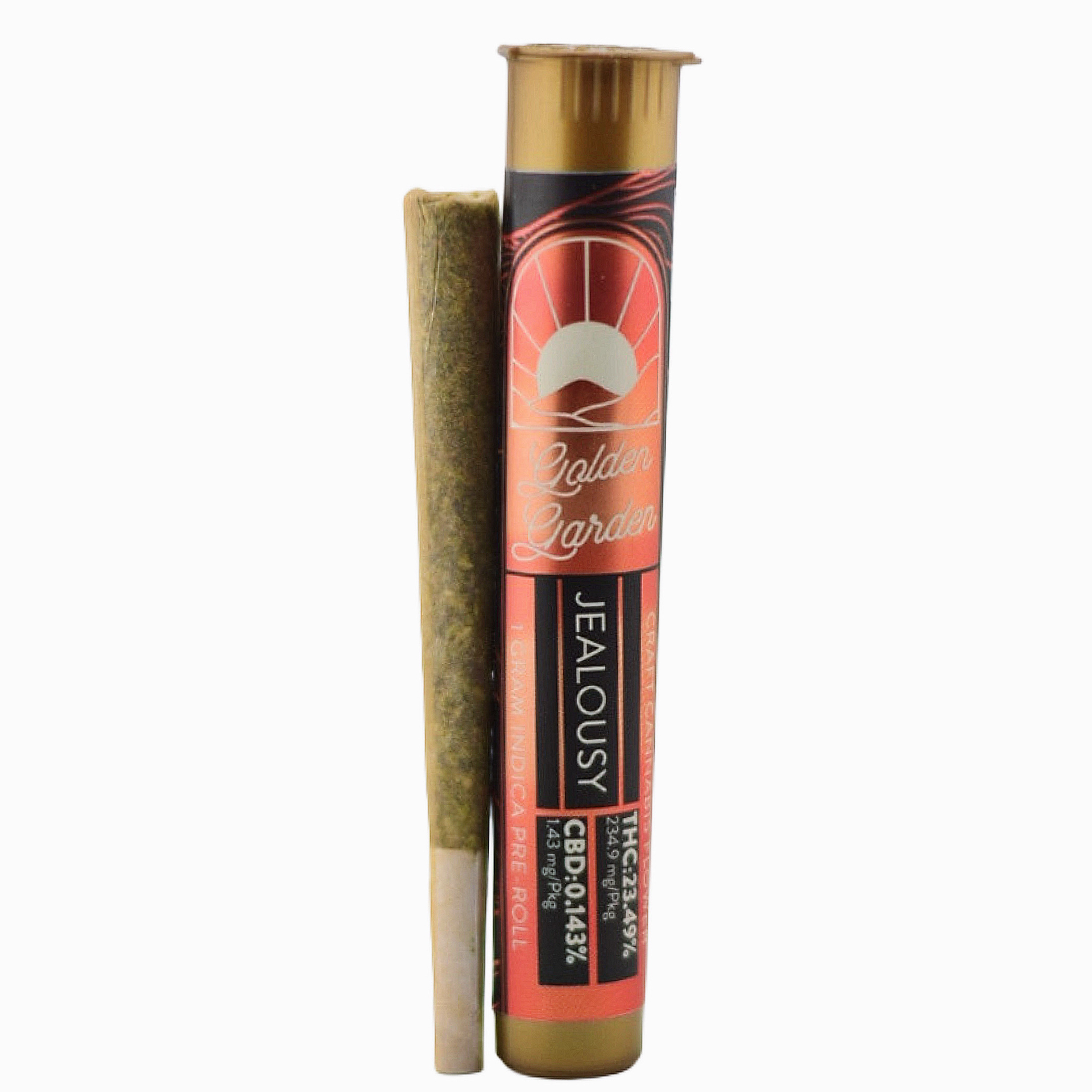 Photograph of product: Golden Garden | Pre-Roll | Jealousy | 1g