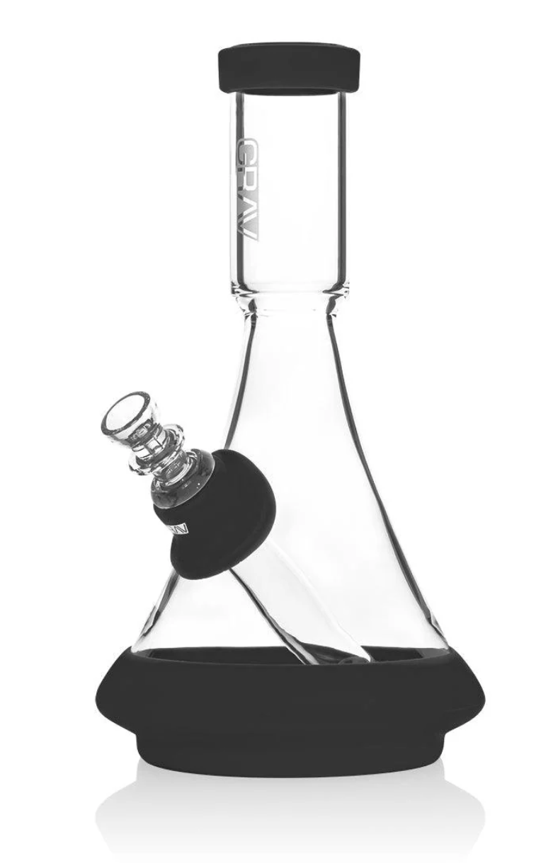 Photograph of product: Deco Beaker - Black | Black Beaker Water Pipe