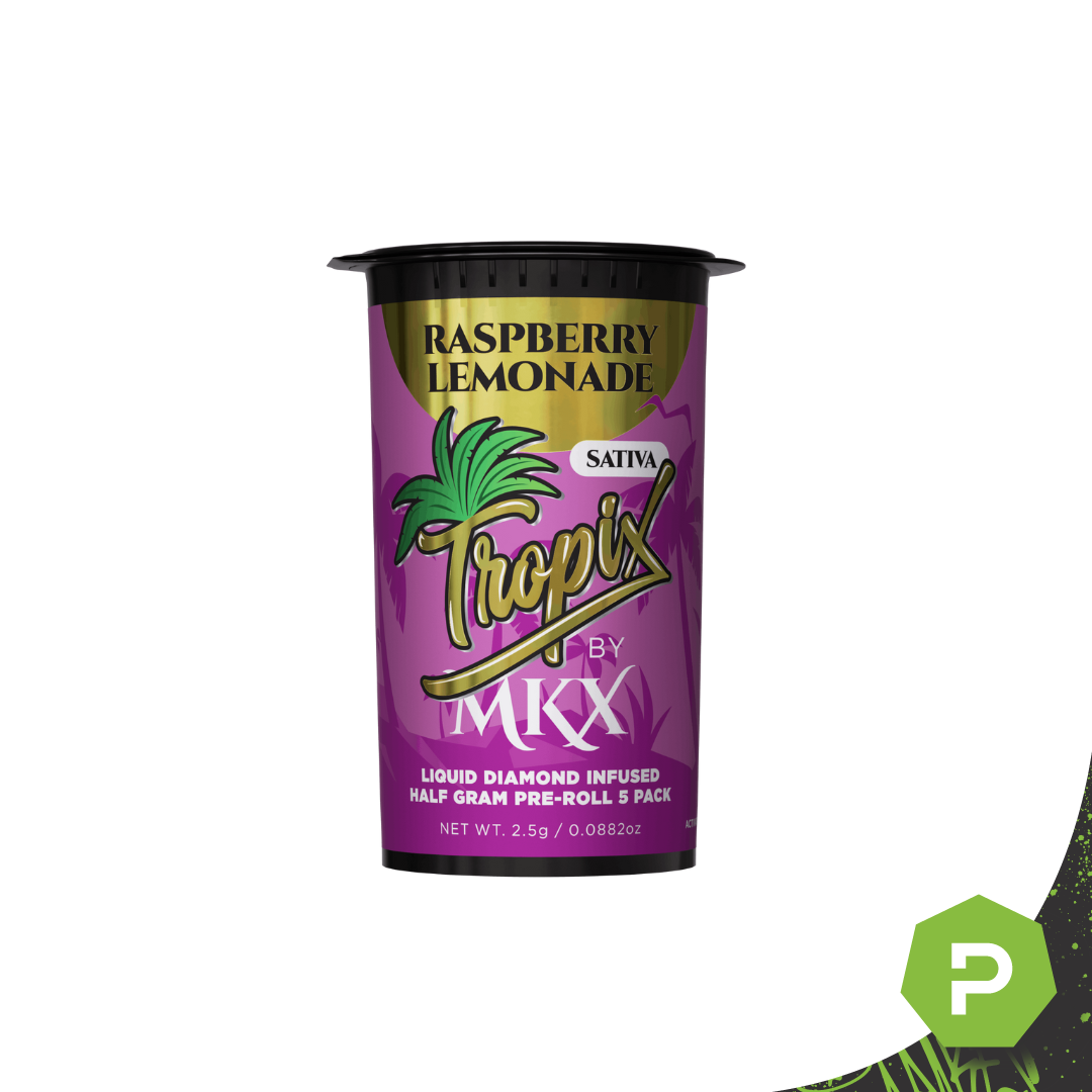 Photograph of product: MKX Liquid Diamond Infused Tropix Preroll Multi-Pack | Raspberry Lemonade