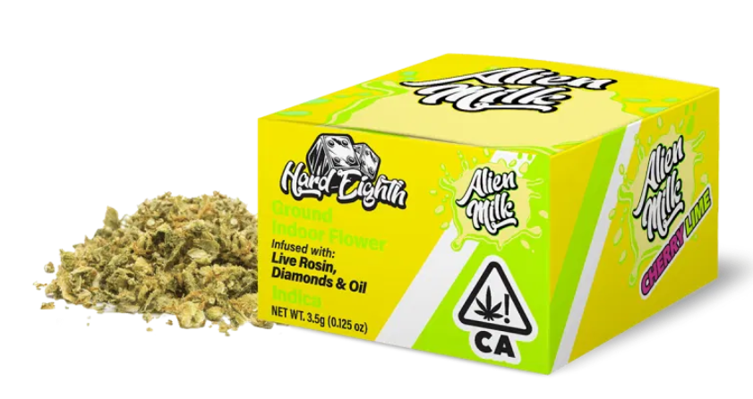 Photograph of product: Hard Eighths Infused Shake 3.5g Alien Milk