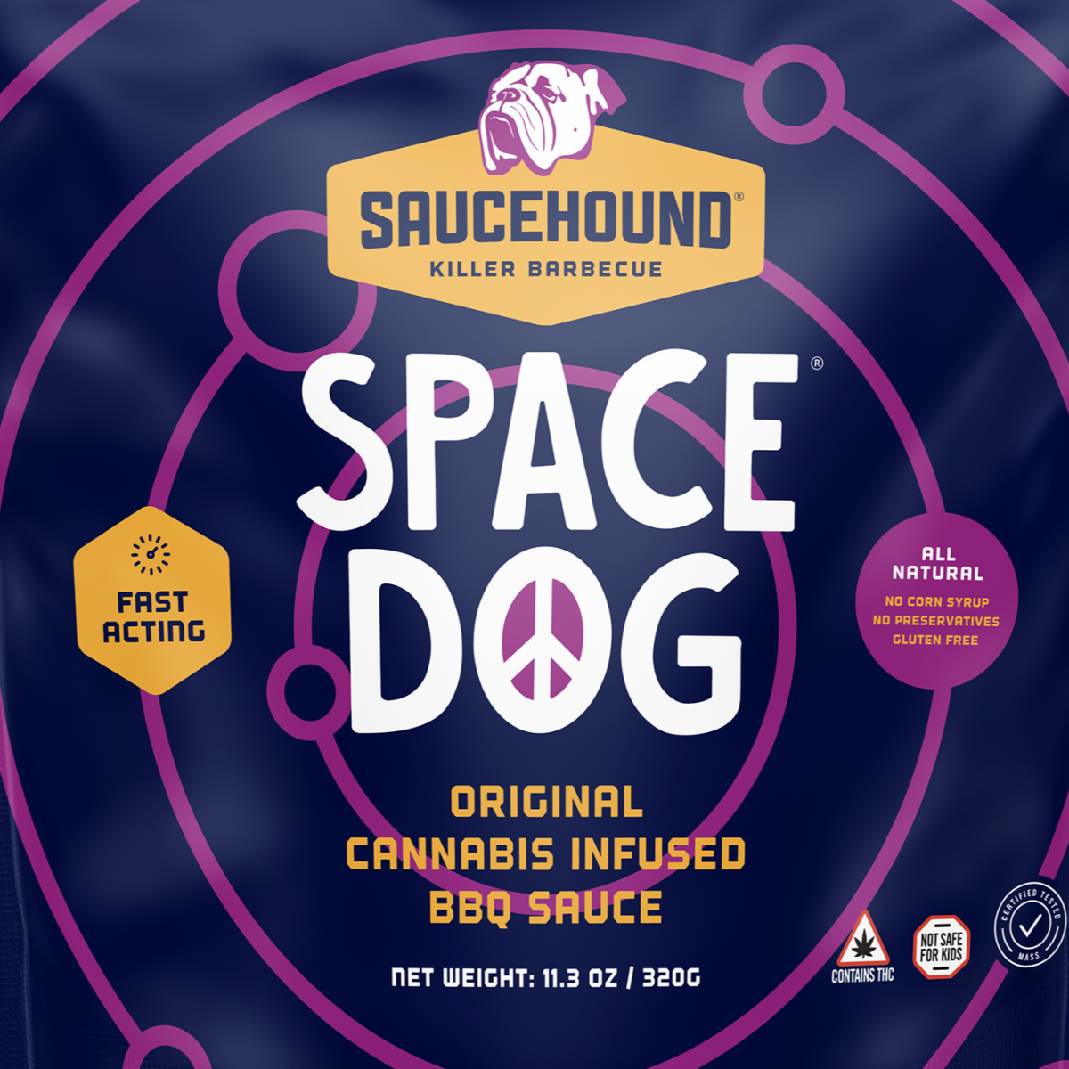 Photograph of product: Space Dog | BBQ Sauce 2 pack - Lunch Ready | 10mg