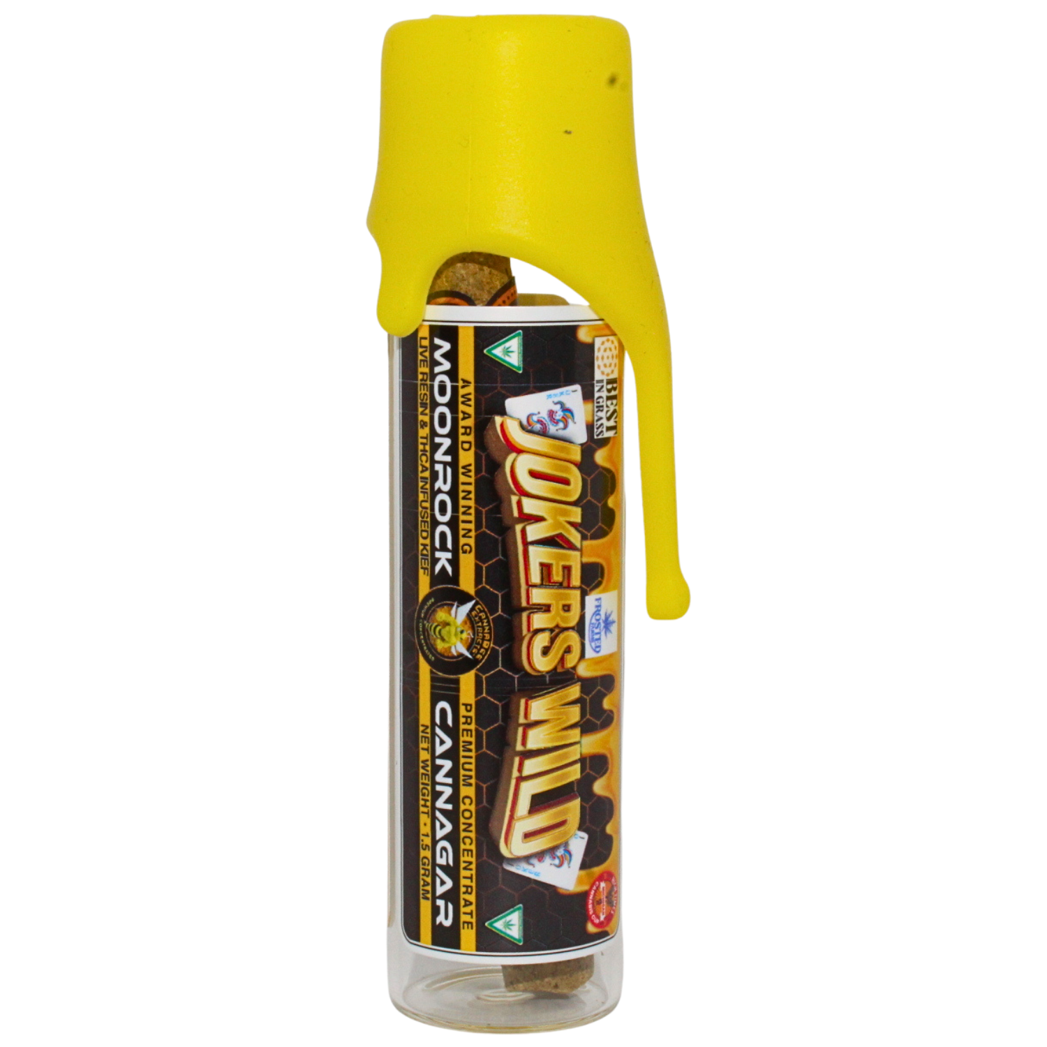 Photograph of product: CANNABEE EXTRACTS JOKERS WILD LIVE RESIN CANNAGARS REC