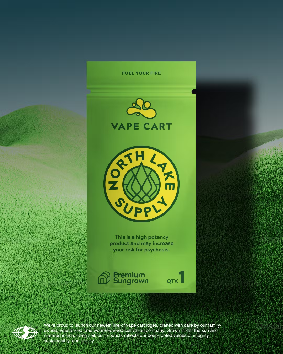 Photograph of product: North Lake Supply - Raspberry Mojito - 1g - Vape Cartridge