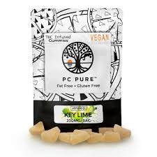 Photograph of product: PC Pure - Gummies - Key Lime - 200mg - 10pk