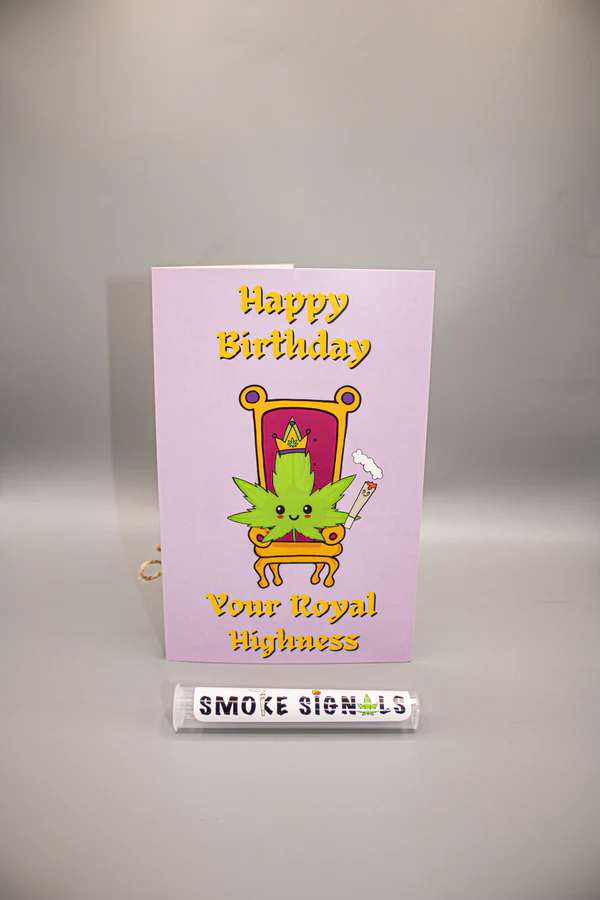 Photograph of product: Greeting Card with Doob Tube - Birthday "Happy Birthday Your Royal Highness"