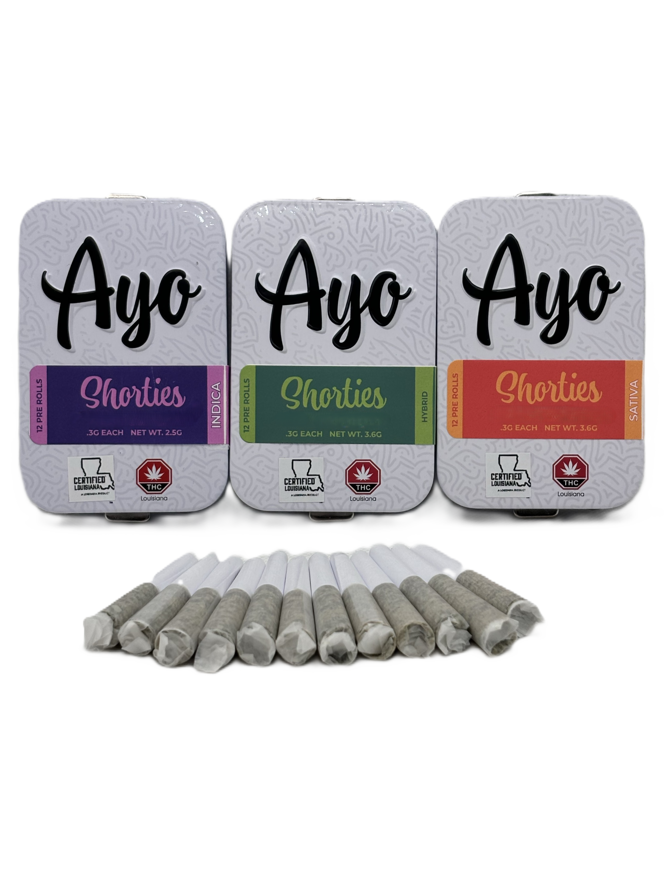 Photograph of product: Ayo: Pre-Roll Pack | Guava Tart | Shorties | 0.3g ea | 12pk