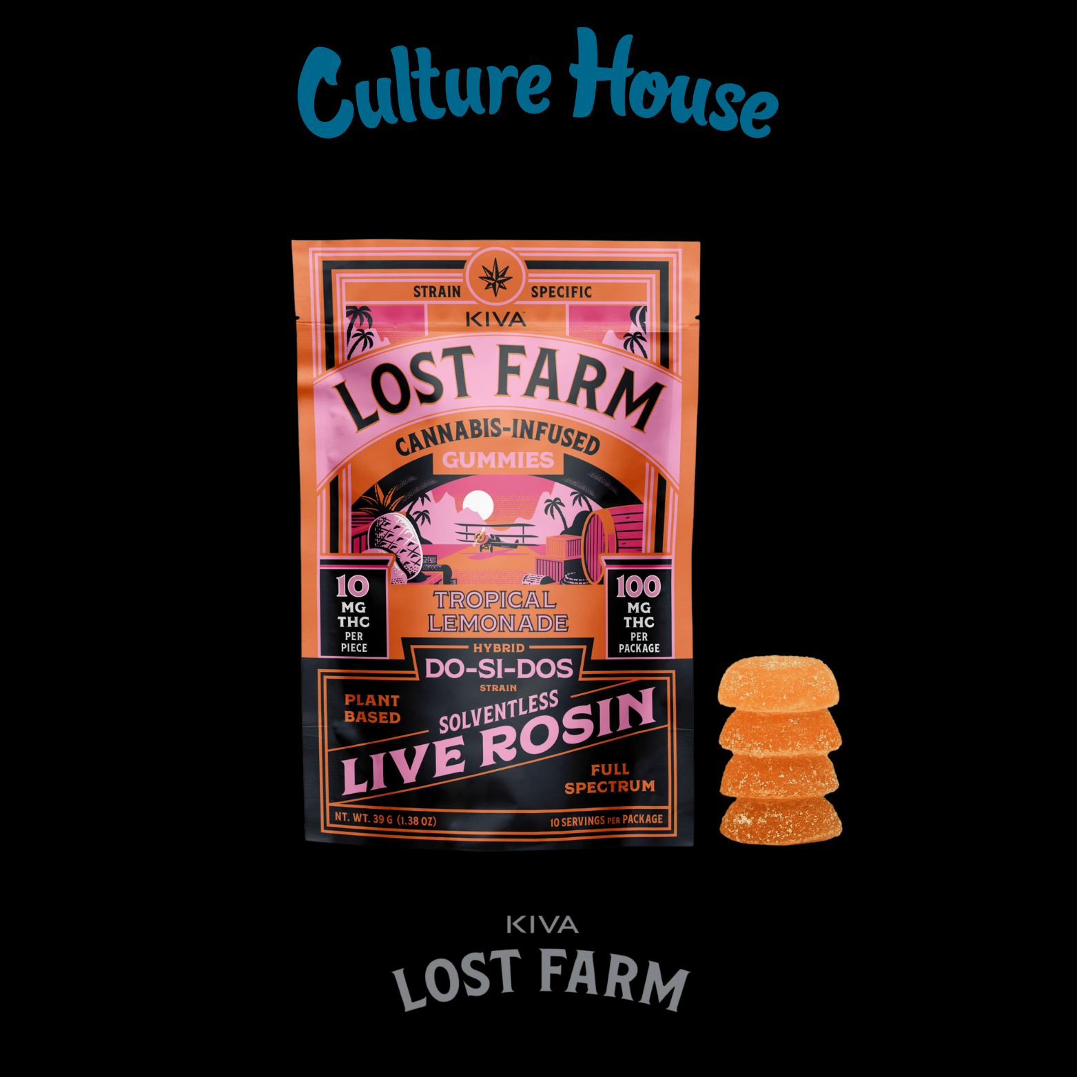 Photograph of product: Lost Farm | Tropical Lemonade x Dos-Si-Dos | Live Rosin | 100mg
