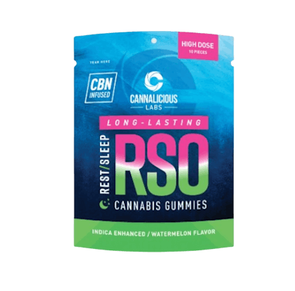 Photograph of product: Cannalicious - Watermelon - RSO Gummies - 200mg - Oui'd