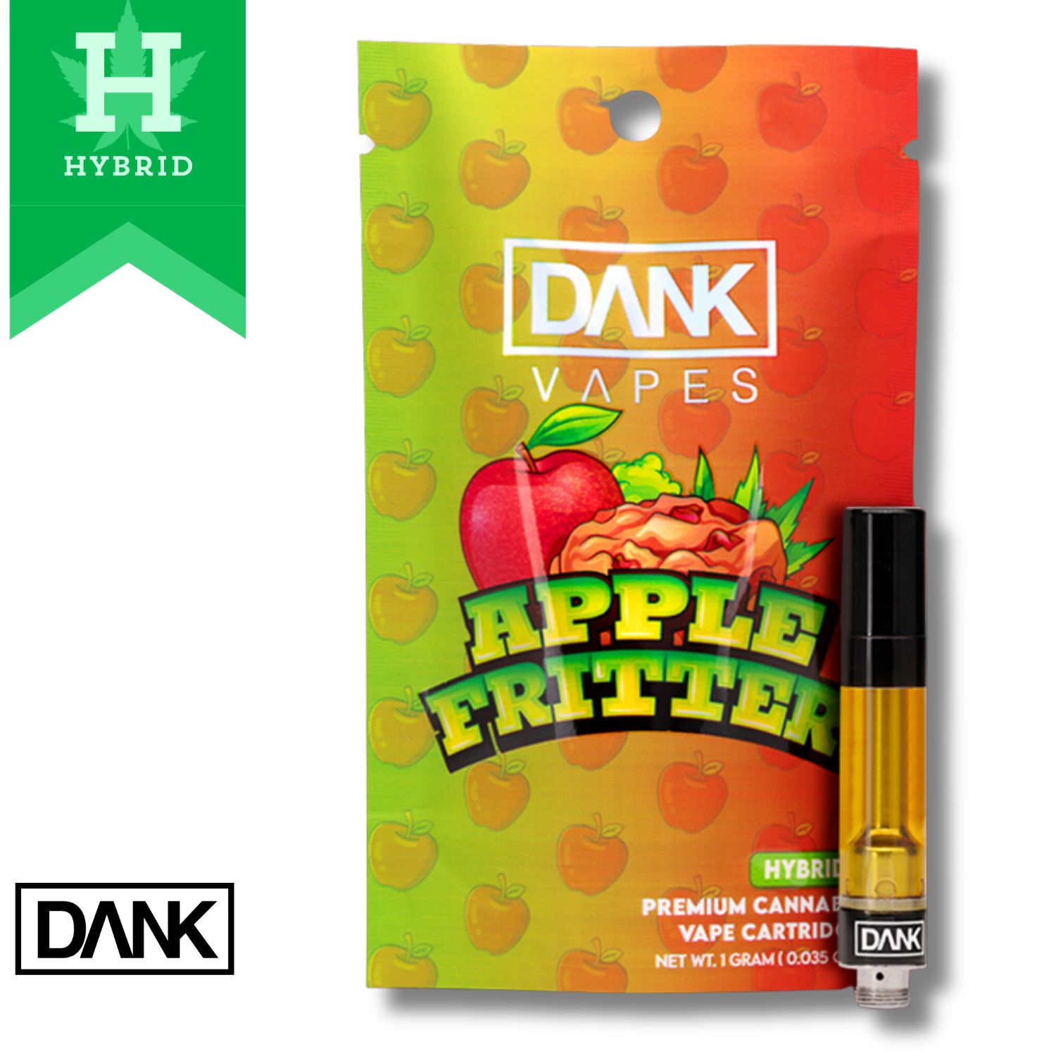 Photograph of product: Dank | Vaporizer | Cartridge 1pk | Apple Fritter | 1ml