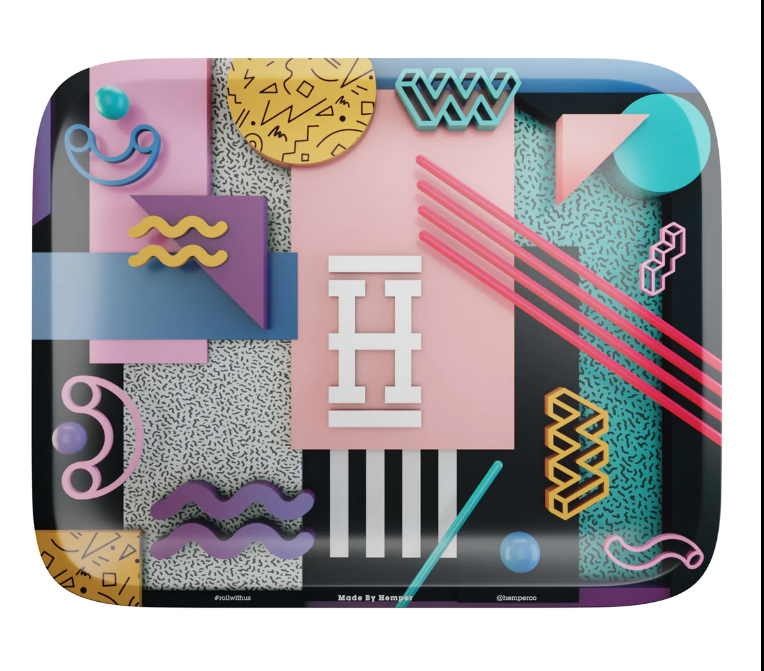 Photograph of product: Accessories | 90's Party Small Rolling Tray | Hemper