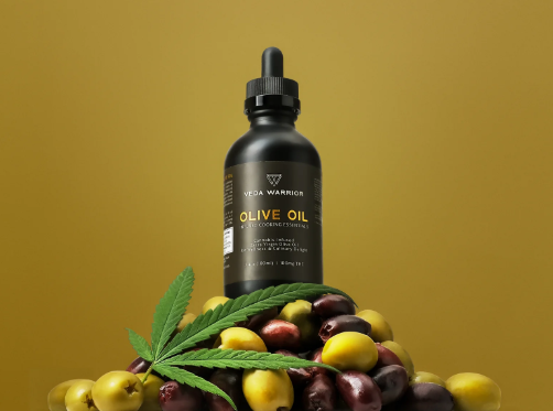 Photograph of product: Veda Warrior Edible 100mg- Infused Olive Oil 3oz